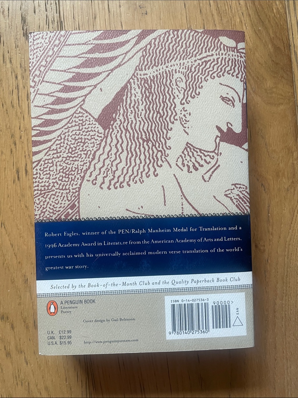 The Iliad by Homer - Robert Fagles Translation (Beige & Navy Cover) - Picture 3 of 5